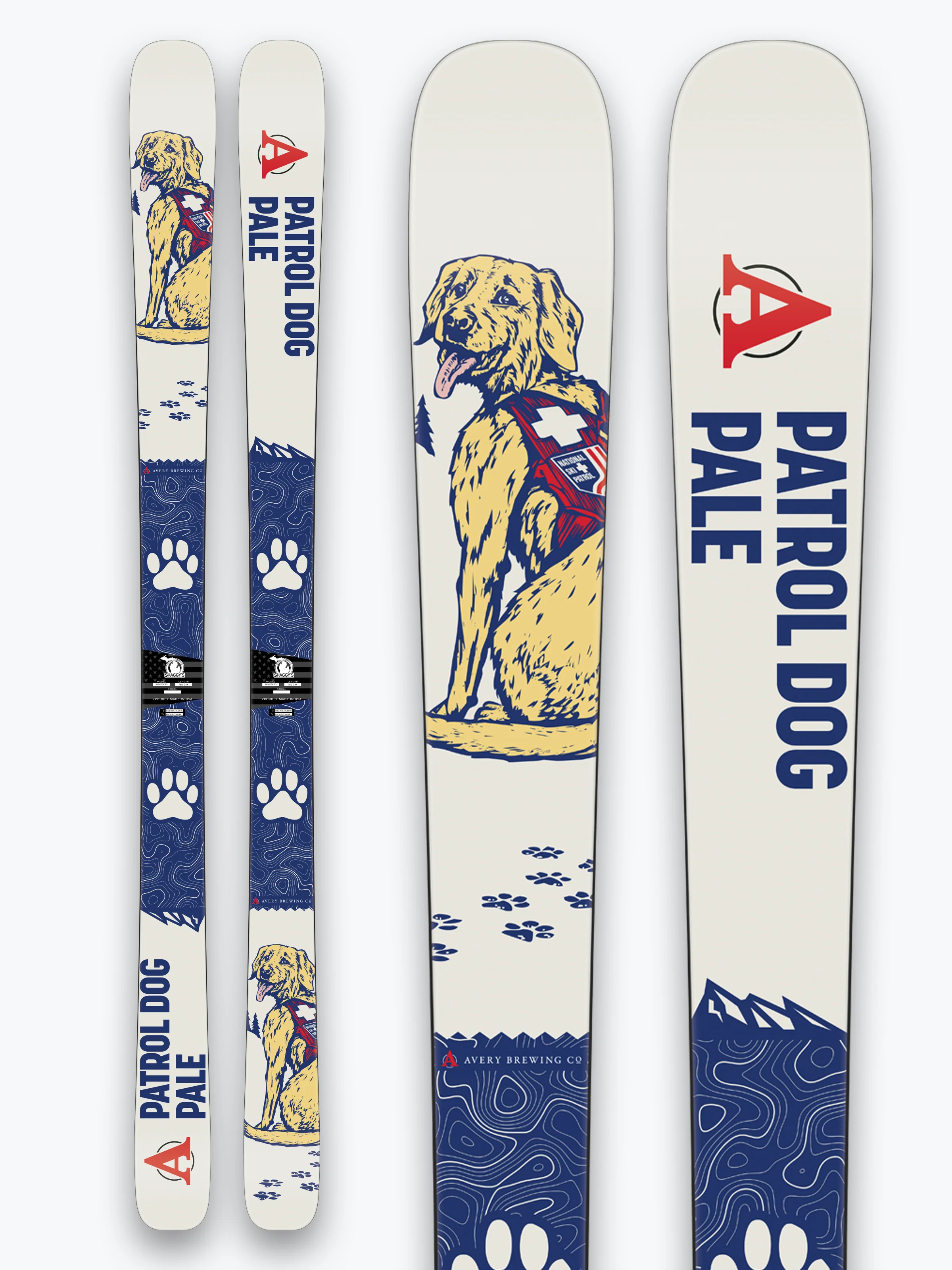 Limited Edition Avery Brewing Co. Patrol Dog Pale Ale Skis